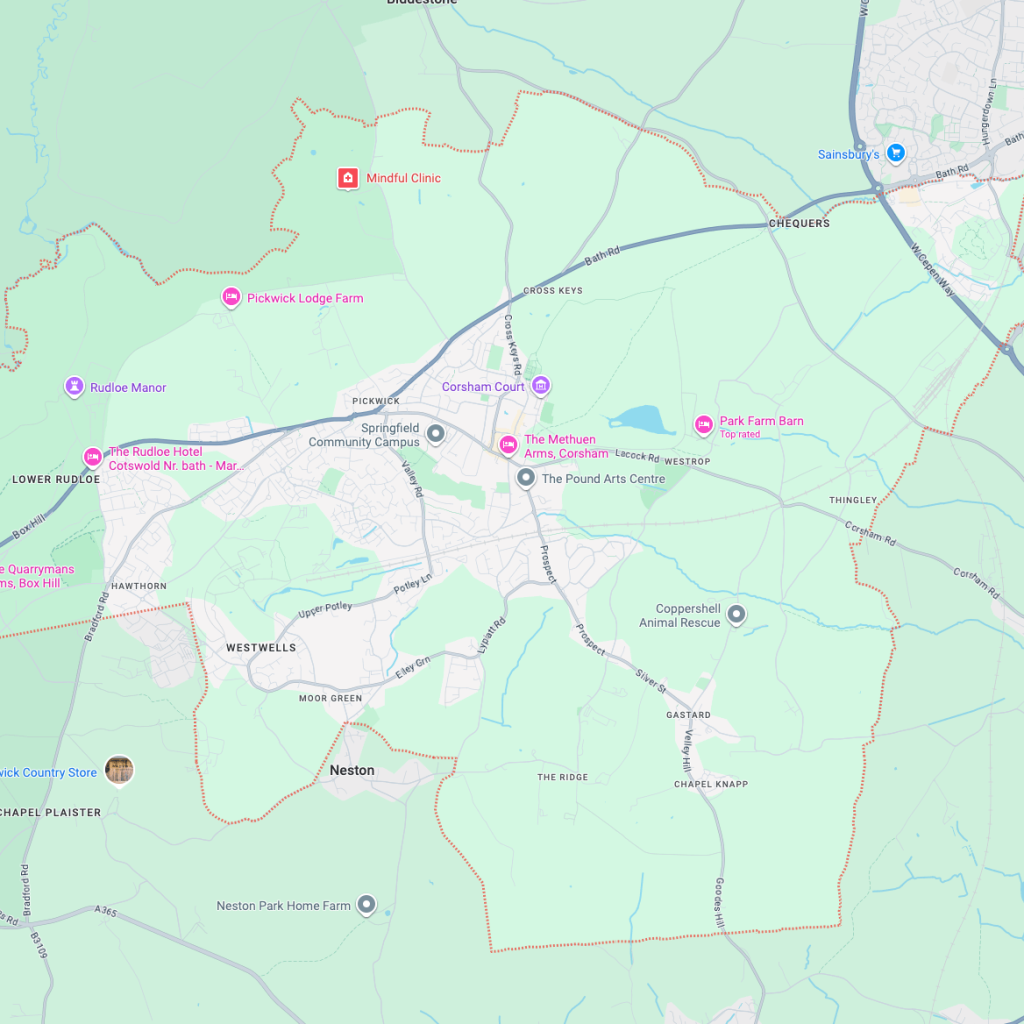 Map of Corsham